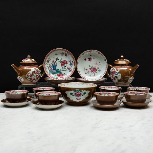 GROUP OF CHINESE EXPORT CAFÃ© AU