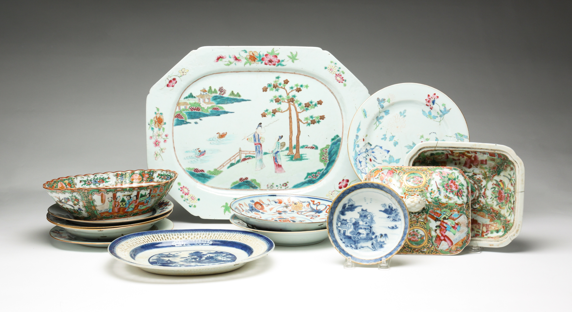GROUP OF CHINESE EXPORT. Late