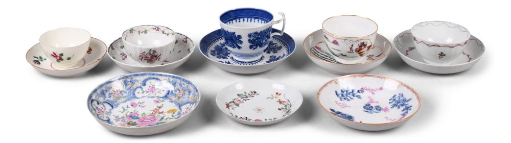 GROUP OF CHINESE EXPORT TEABOWLS