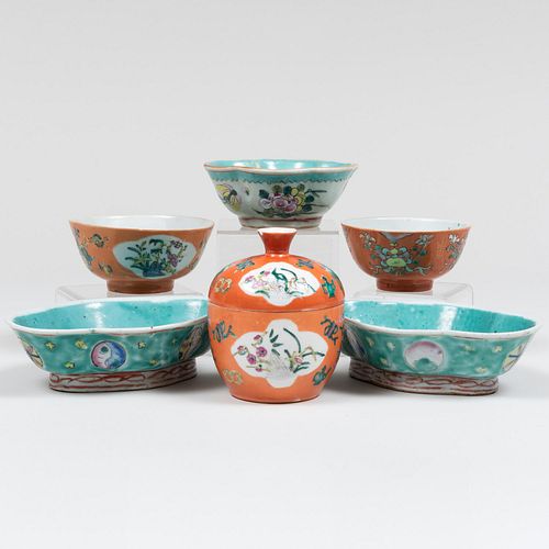GROUP OF CHINESE FAMILLE ROSE