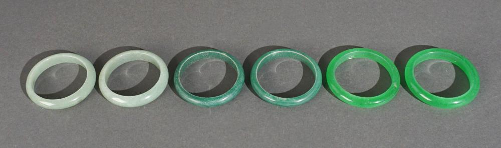 GROUP OF CHINESE GREEN HARDSTONE