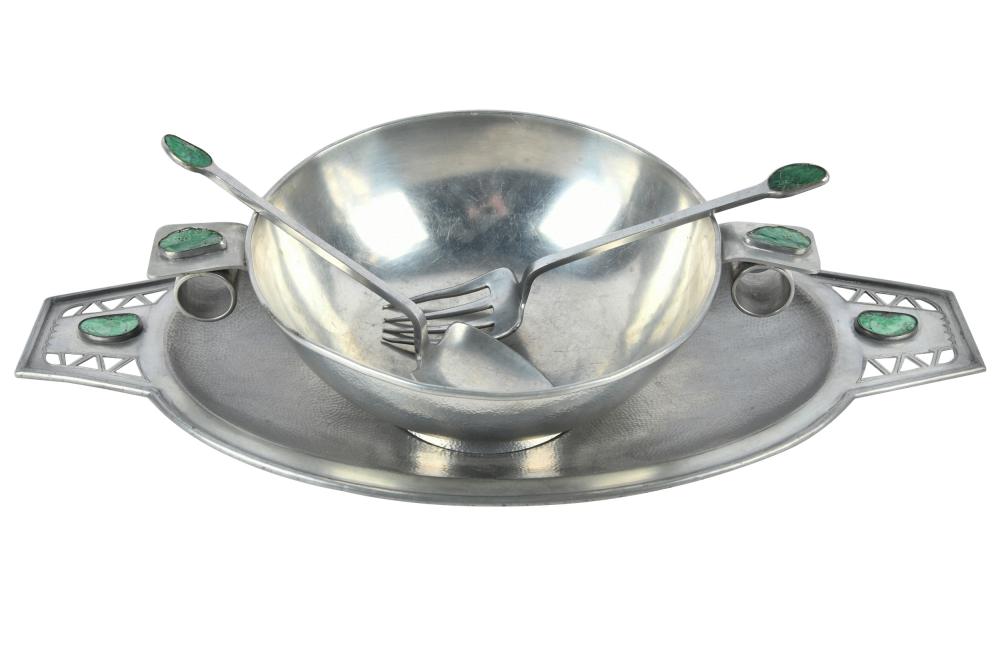 GROUP OF CHINESE JADE & PEWTER