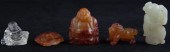 GROUP OF CHINESE JADE AND HARD