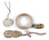 GROUP OF CHINESE JADE AND HARD