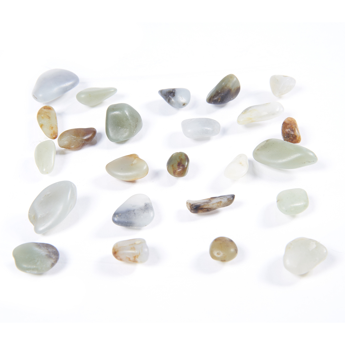 GROUP OF CHINESE JADE PEBBLES Group