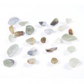 GROUP OF CHINESE JADE PEBBLES