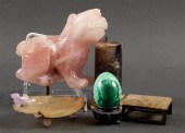 Group of Chinese pink quartz a