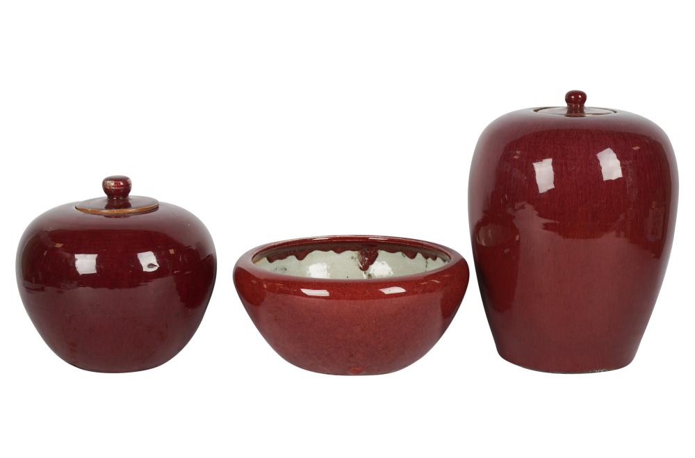 GROUP OF CHINESE SANG DE BOEUF