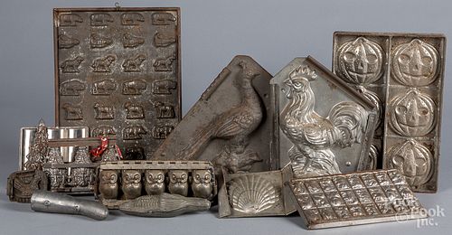 GROUP OF CHOCOLATE MOLDS, EARLY
