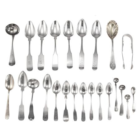 Group of Coin Silver Flatware
