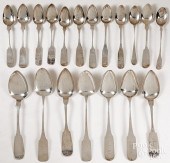 GROUP OF COIN SILVER FLATWAREG
