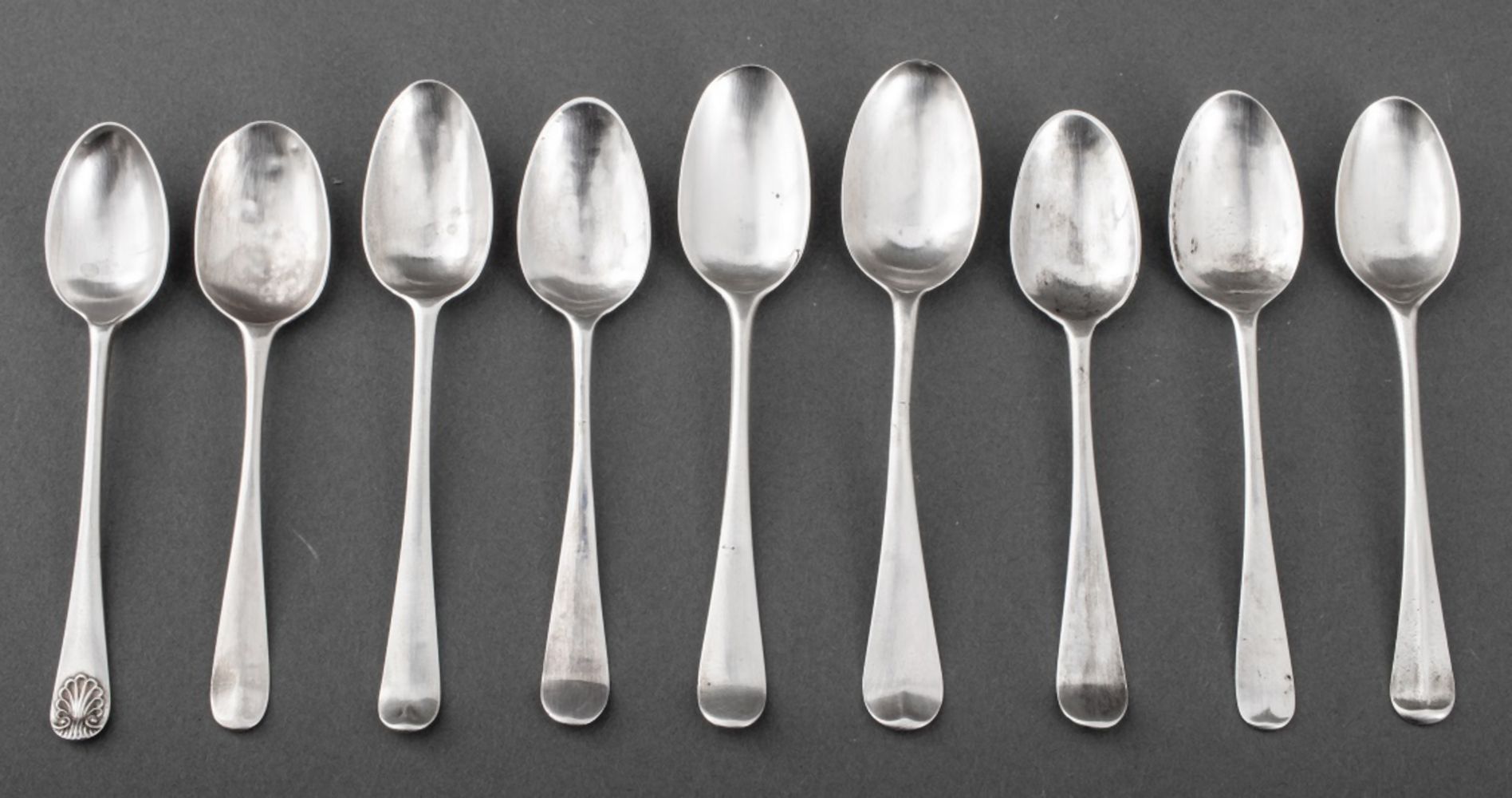 GROUP OF COIN SILVER RATTAIL COFFEE