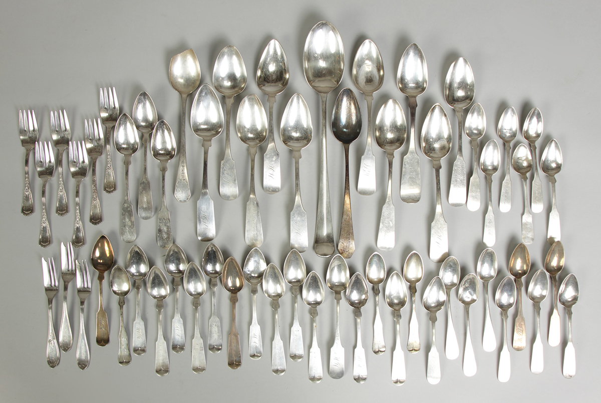 Group of Coin Silver Teaspoons &