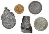 GROUP OF COINS AND EXONUMIA, $