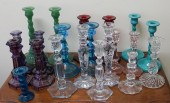 GROUP OF COLORED AND CLEAR GLA