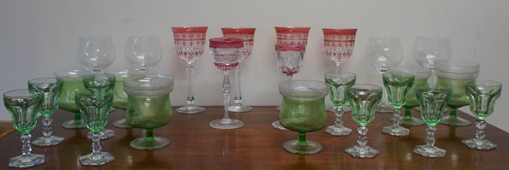 GROUP OF COLORED CRYSTAL AND