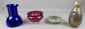 GROUP OF COLORED GLASSWARE, MO
