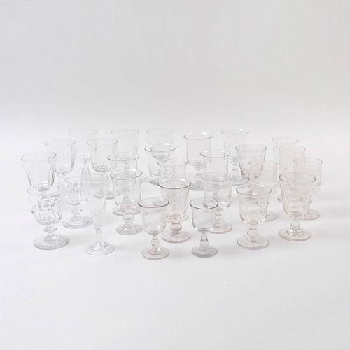GROUP OF COLORLESS GLASS
