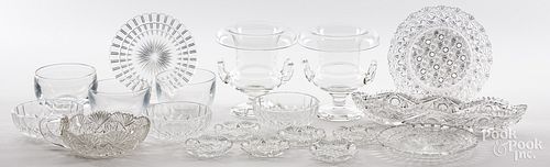 GROUP OF COLORLESS GLASS, TO