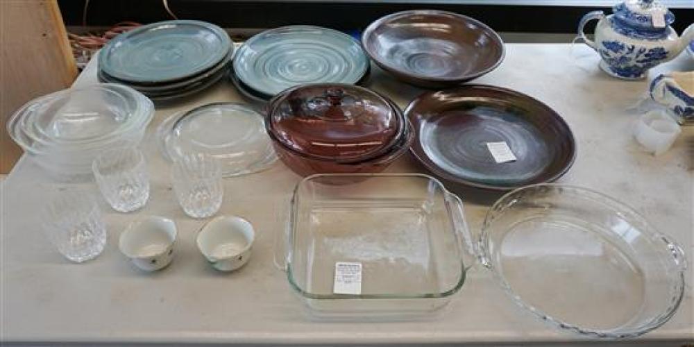 GROUP OF CONTEMPORARY CERAMIC TABLE