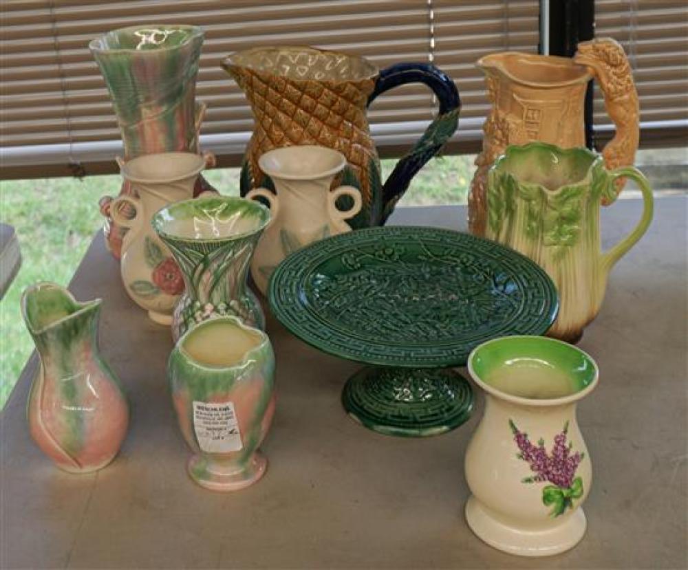 GROUP OF CONTEMPORARY CERAMIC TABLE