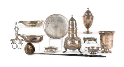Group of Continental silver