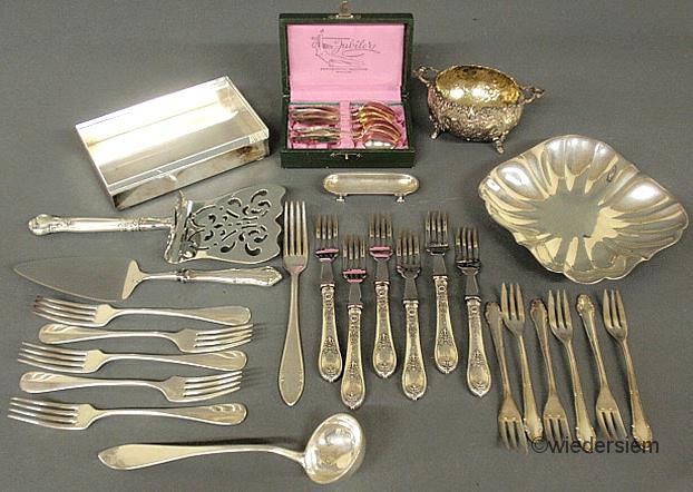 Group of Continental silver-