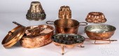 GROUP OF COPPER COOKWARE, 19TH