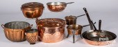 GROUP OF COPPER COOKWARE, 19TH