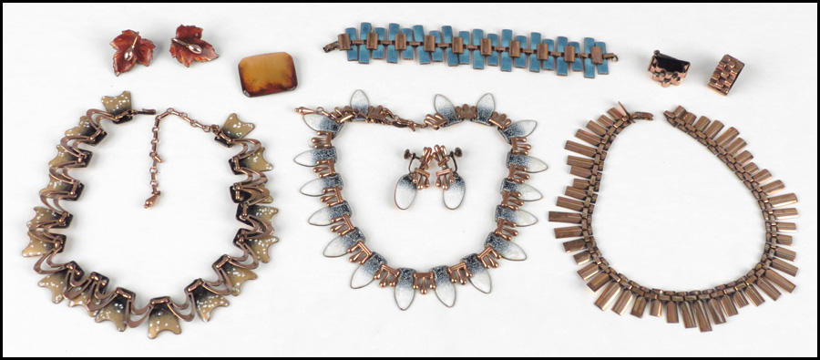 GROUP OF COPPER JEWELRY.