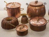 GROUP OF COPPER KITCHENWAREGro