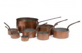 GROUP OF COPPER POTSGroup of C