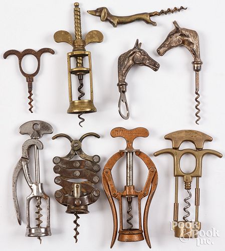 GROUP OF CORKSCREWS, 19TH AND