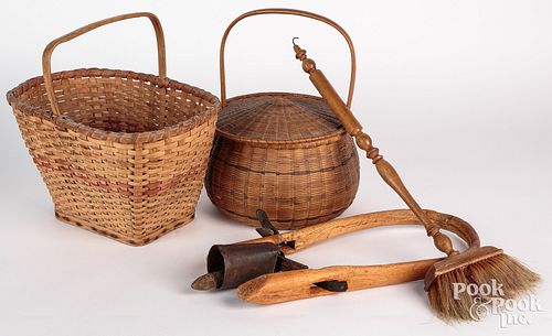 GROUP OF COUNTRY WARES, 19TH C., TO