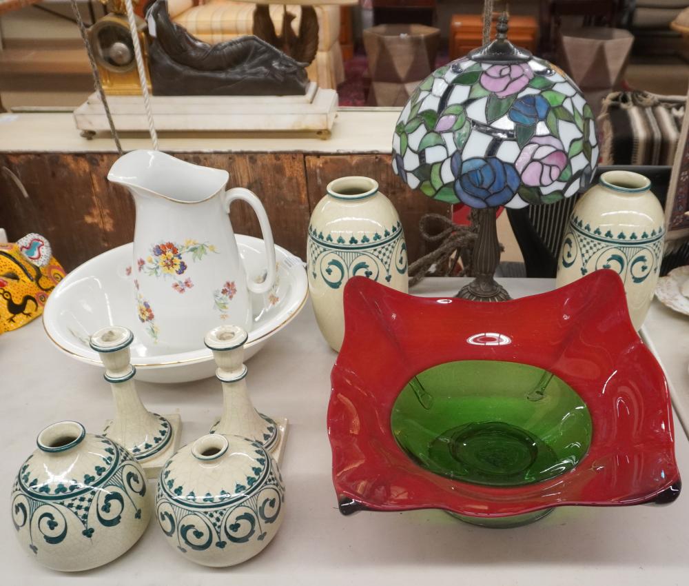 GROUP OF CRACKLEWARE CERAMIC