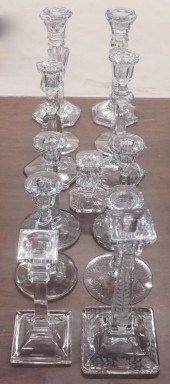 GROUP OF CRYSTAL AND GLASS CAN