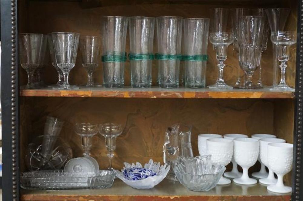 GROUP OF CRYSTAL AND GLASS STEMWARE