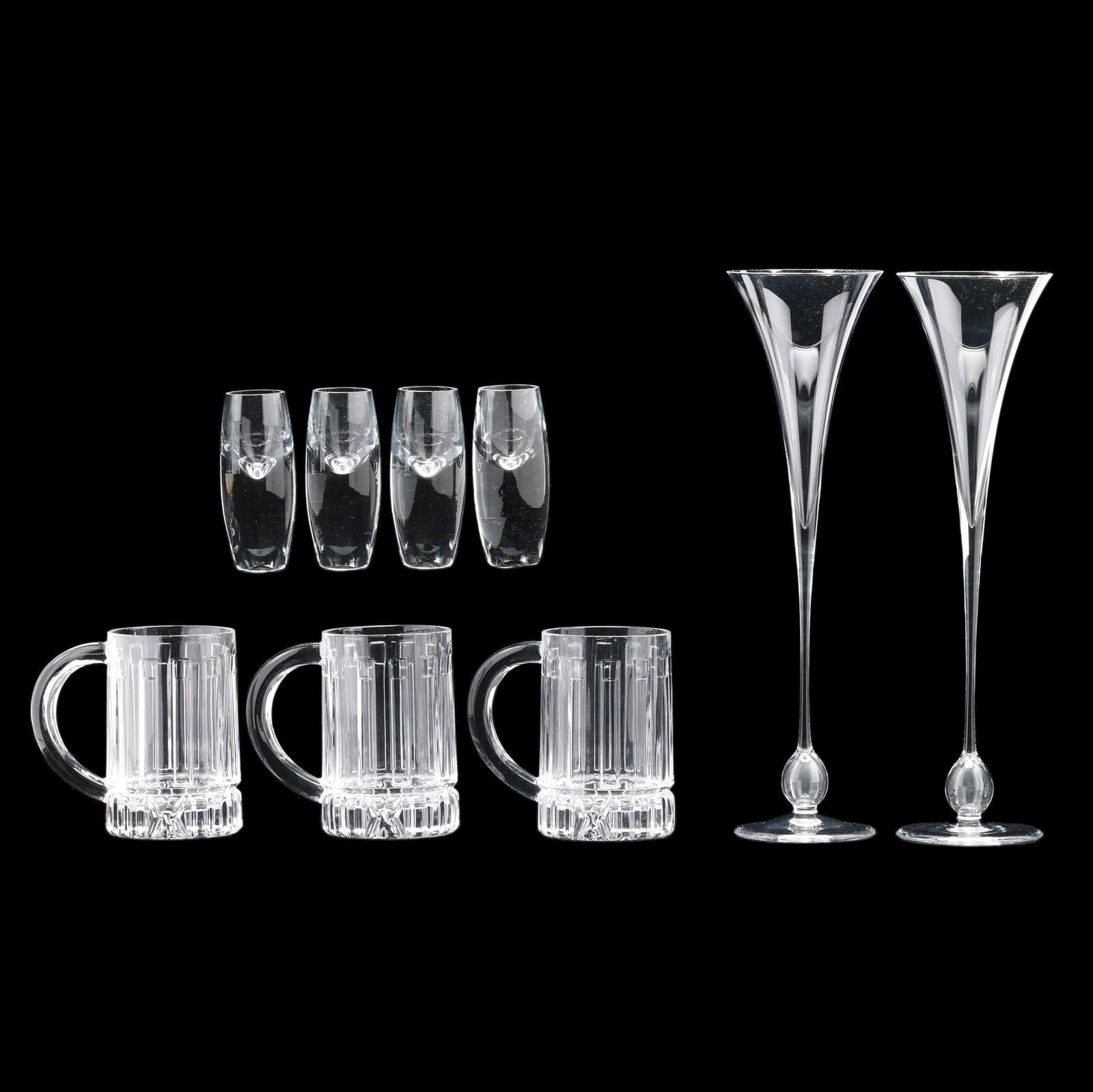 GROUP OF CRYSTAL BARWARE, TIFFANY