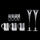 GROUP OF CRYSTAL BARWARE, TIFF