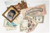 GROUP OF CURRENCY, TINTYPES AN