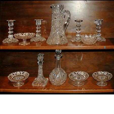 Group of Cut Colorless Glass