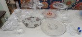 GROUP OF CUT CRYSTAL AND PRESS