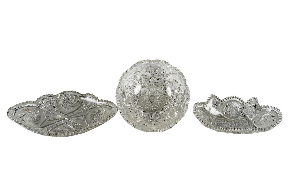 GROUP OF CUT GLASS DISHEScomprising