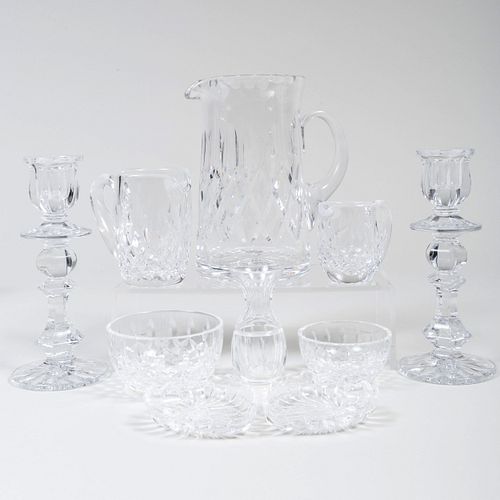 GROUP OF CUT GLASS TABLE