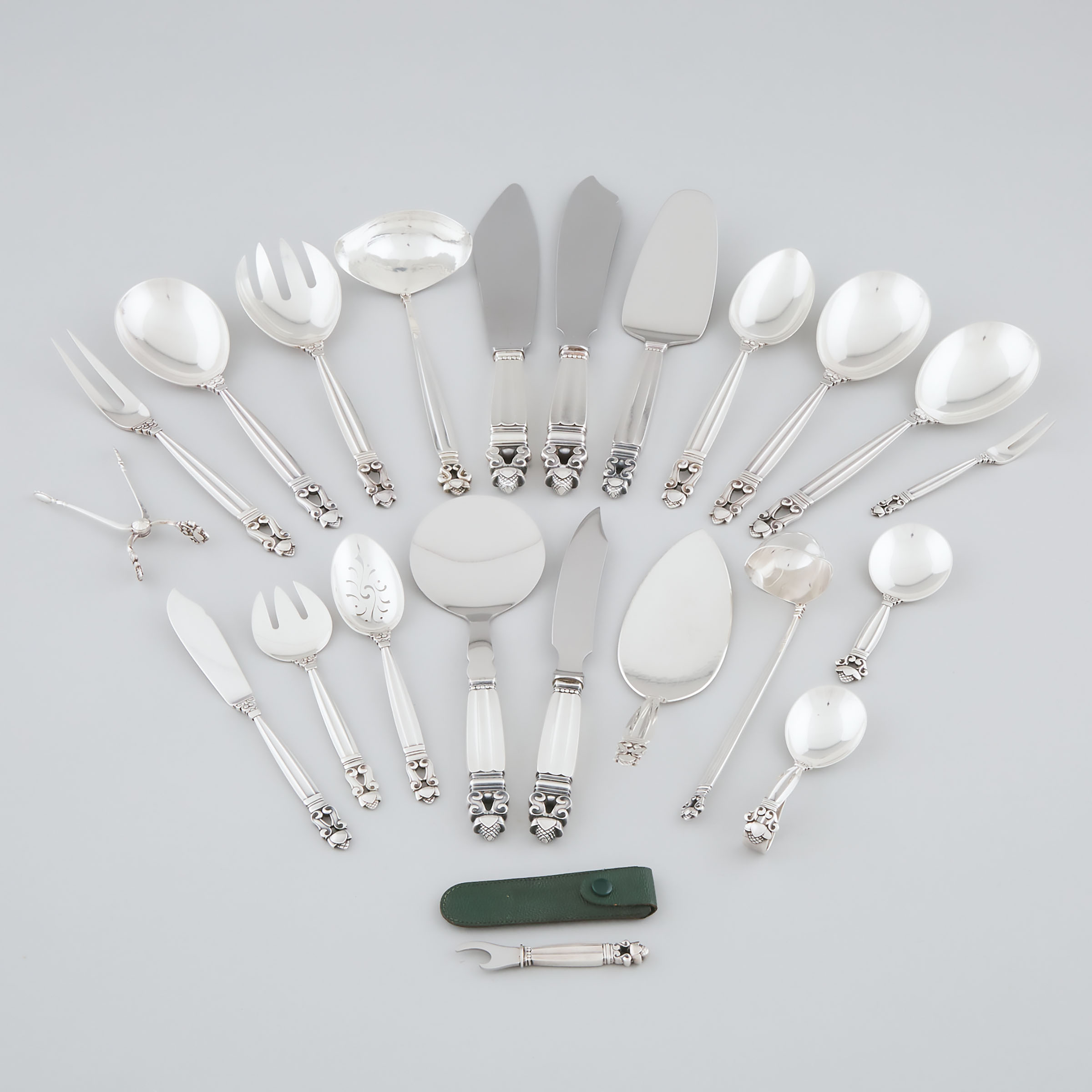 Group of Danish Silver 'Acorn'
