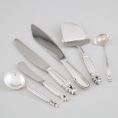 Group of Danish Silver 'Acorn'