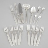 Group of Danish Silver 'Cactus