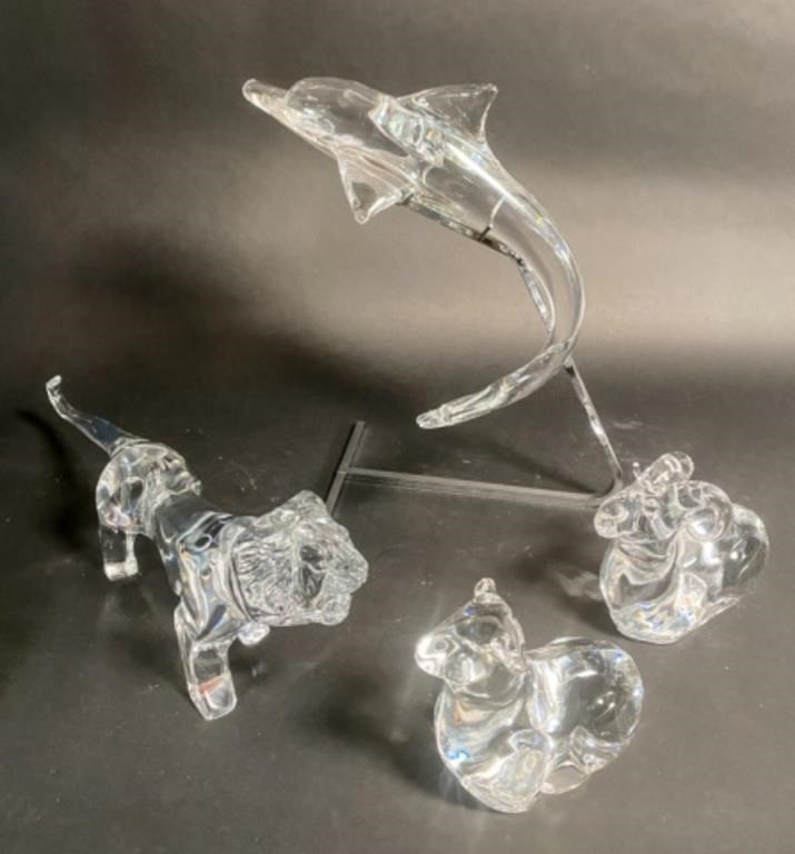 GROUP OF DAUM CRYSTAL ANIMALSDaum