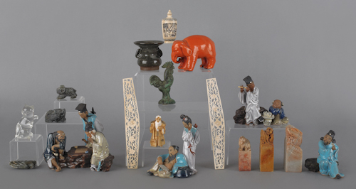 Group of decorative Asian objects