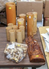 GROUP OF DECORATIVE BAMBOO & C